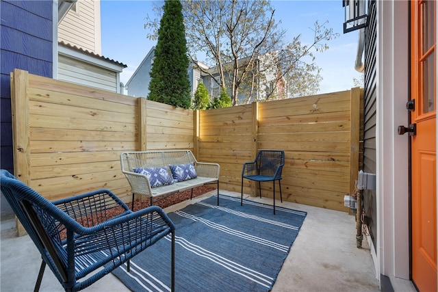 view of patio / terrace with an outdoor hangout area