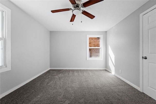 bonus room featuring carpet flooring and ceiling fan