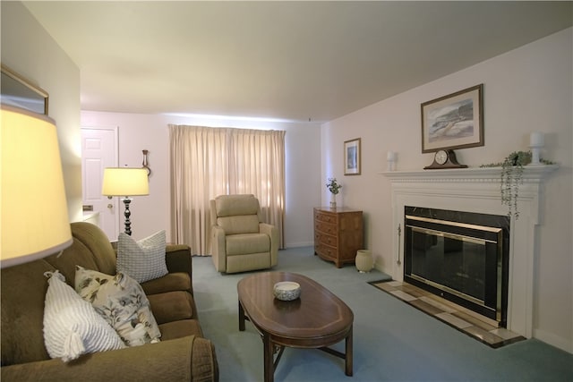 view of carpeted living room