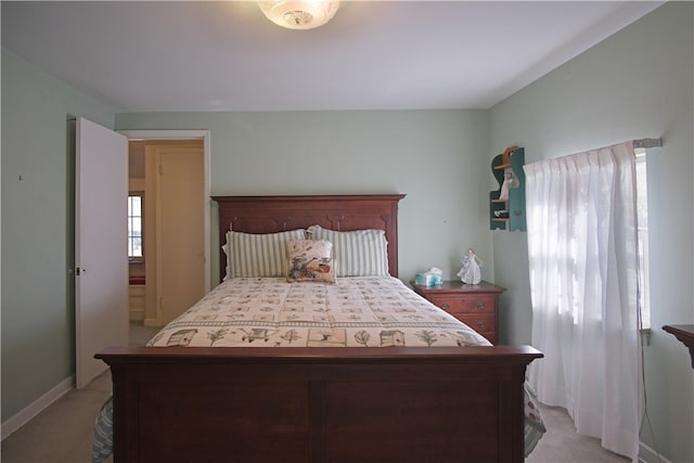 view of carpeted bedroom