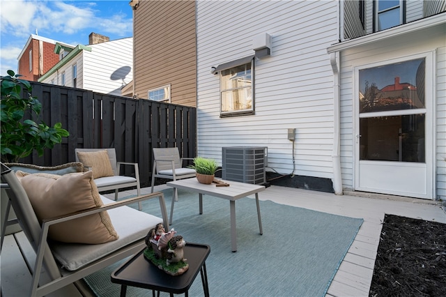 view of patio / terrace featuring cooling unit