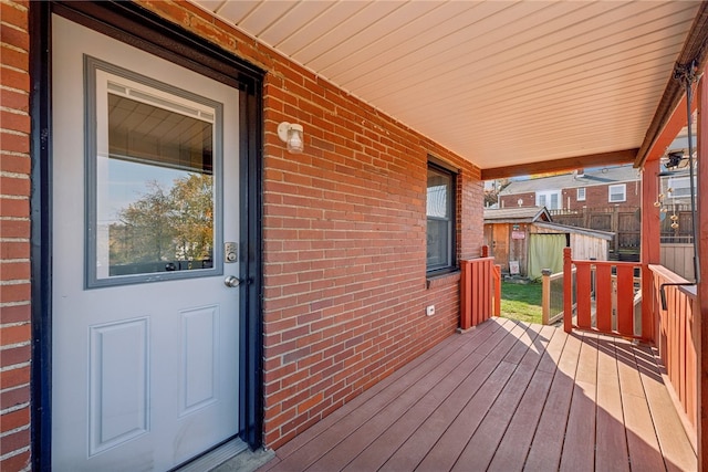 view of wooden deck