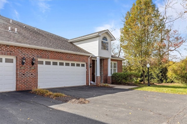 view of property with a garage