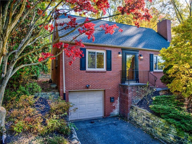 view of front of house featuring a garage