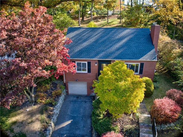 view of front of home with a garage