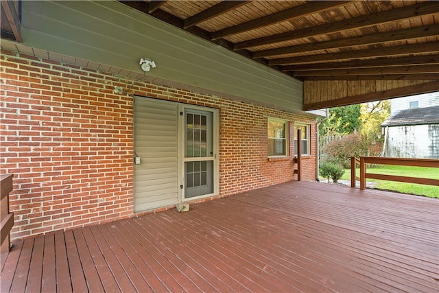 view of wooden deck