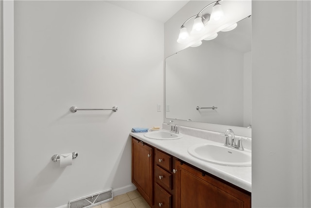 bathroom featuring tile patterned floors and vanity