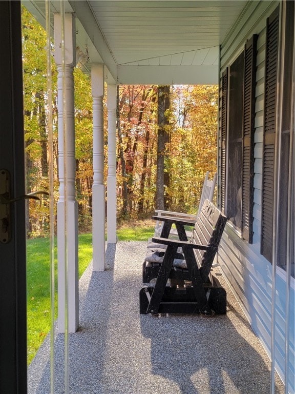 view of patio with covered porch