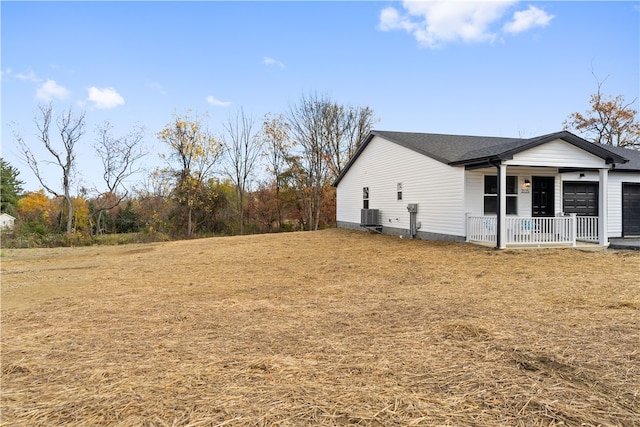 exterior space with covered porch