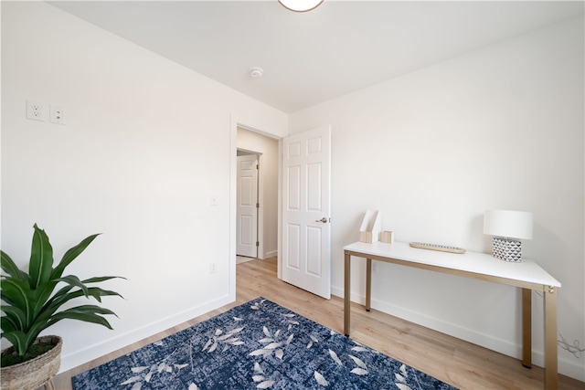 office featuring light hardwood / wood-style flooring