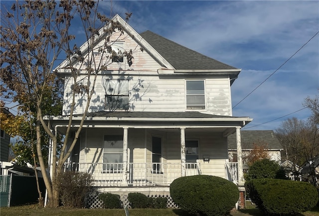 view of front of home with a porch