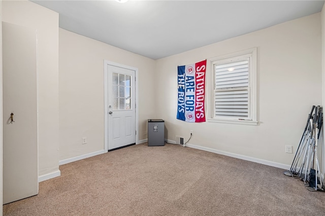 empty room with light carpet