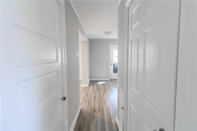 410 W Swissvale Ave, Edgewood, PA 15218 - hall with baseboards and wood finished floors