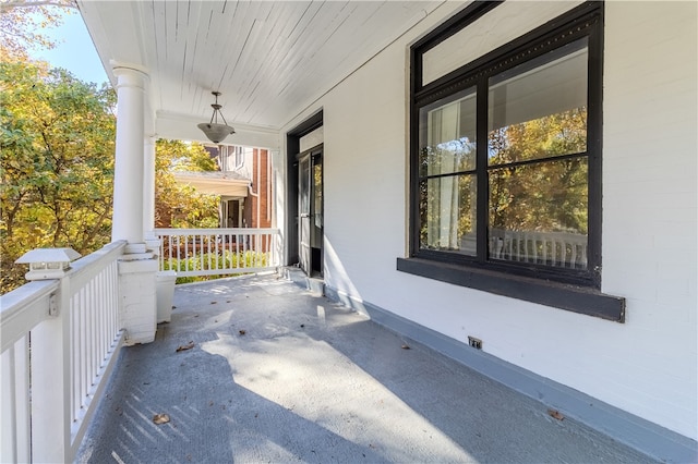 view of patio / terrace featuring a porch