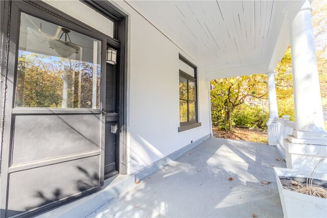 view of patio / terrace with a porch