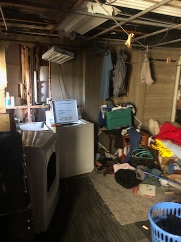 view of clothes washing area