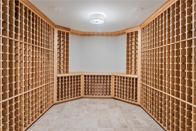 view of wine cellar