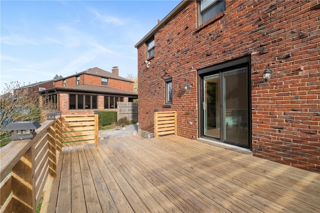 view of wooden deck