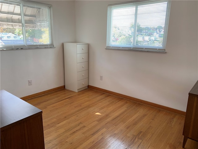 empty room featuring light hardwood / wood-style flooring