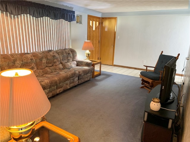 view of carpeted living room