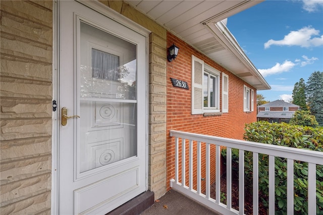 view of doorway to property