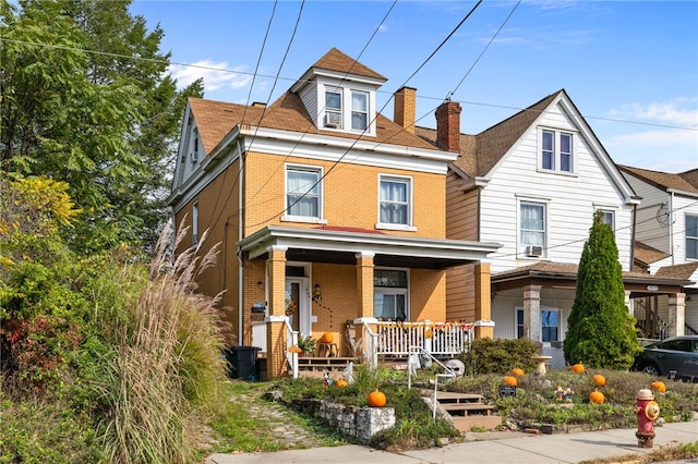 view of front of home featuring covered porch