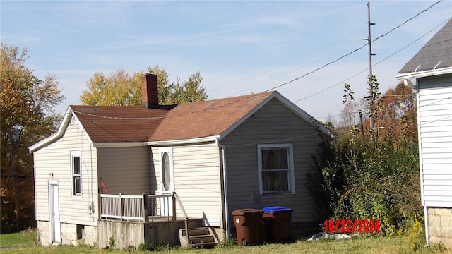 view of rear view of property