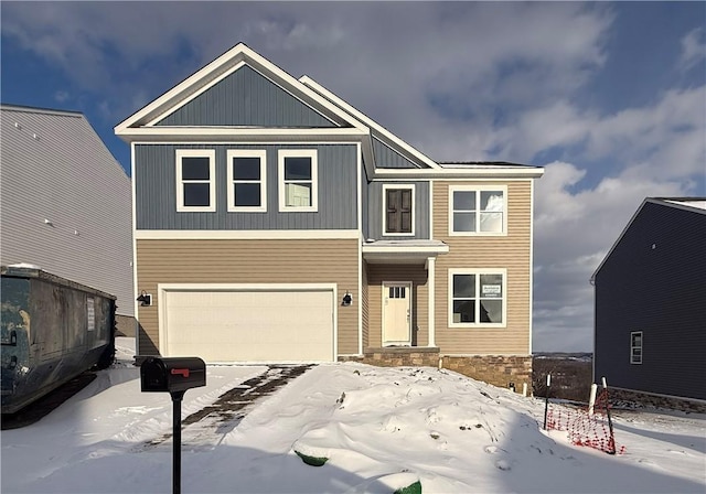 view of front of house featuring a garage