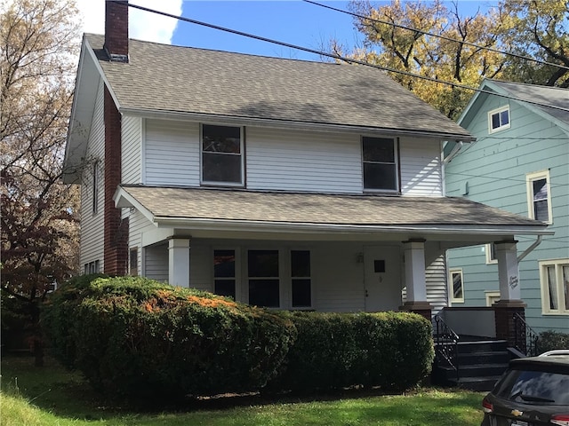 view of front of house featuring covered porch