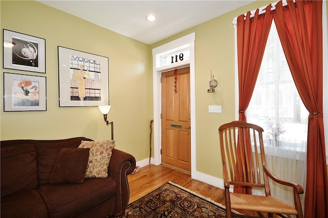 foyer featuring hardwood / wood-style flooring