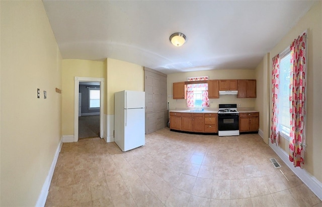 kitchen with white appliances