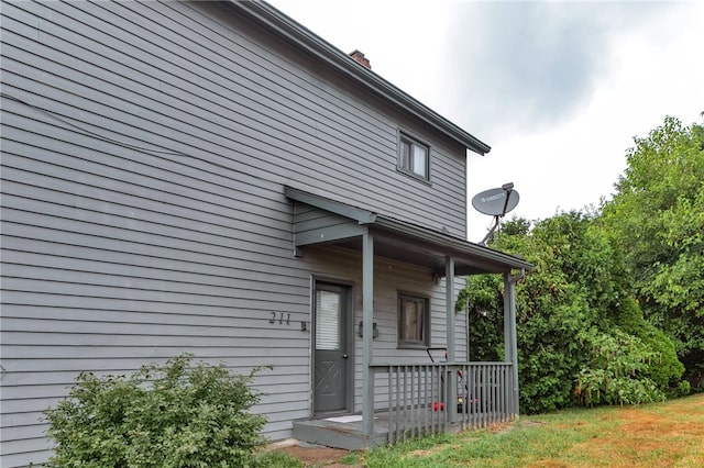 exterior space with a porch