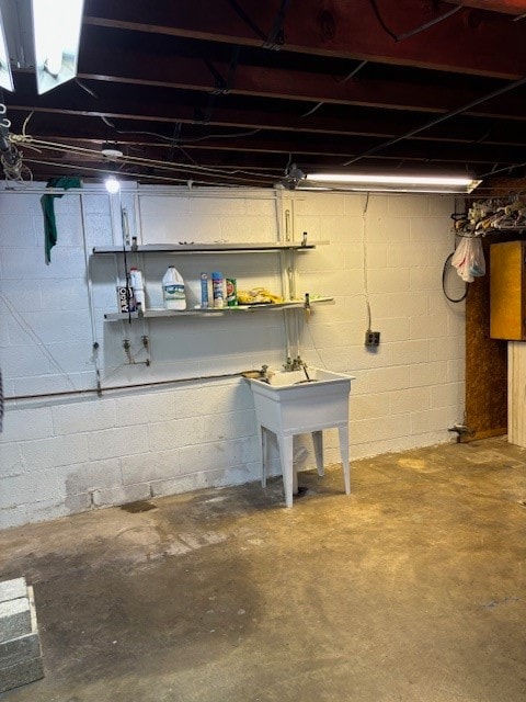 view of basement