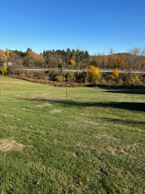 view of yard featuring a rural view