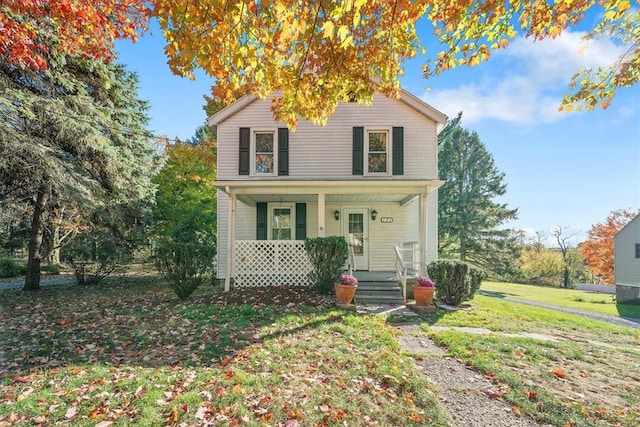 front of property featuring covered porch