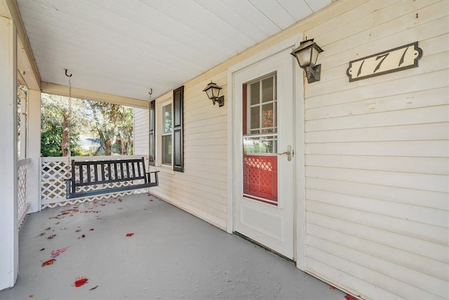 view of patio / terrace featuring covered porch