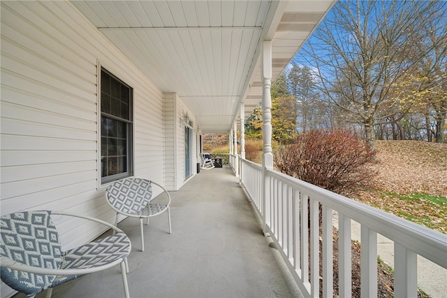 view of patio with a porch