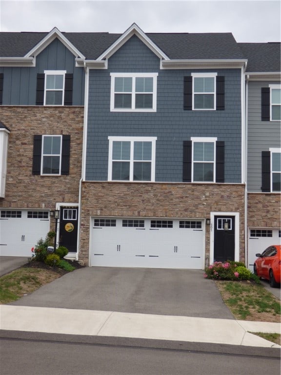 view of property with a garage