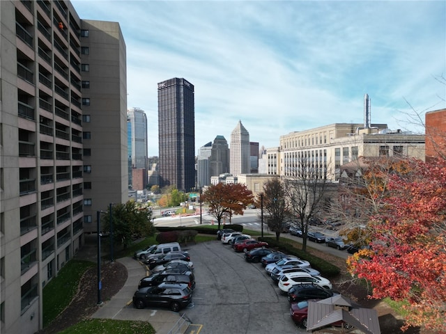 view of parking / parking lot