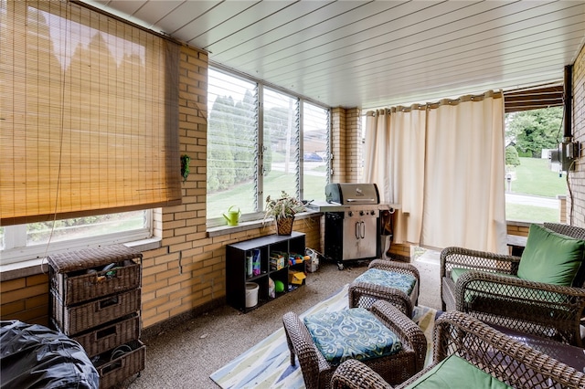 view of sunroom