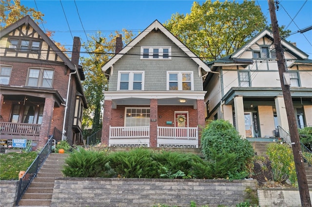 view of front of house with a porch