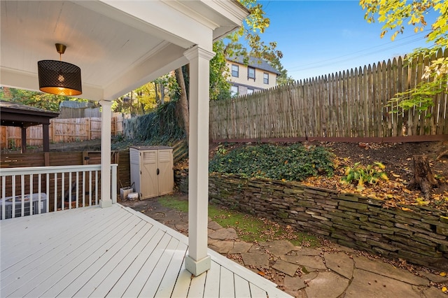 deck featuring a gazebo