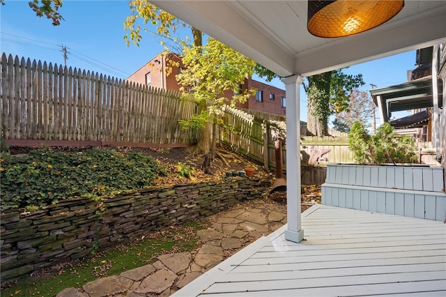 view of wooden deck