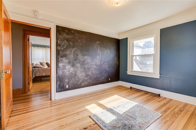 empty room featuring light hardwood / wood-style flooring