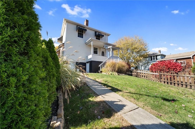 531 Conrad St N, Charleroi, PA 15022 - back of house with a chimney and stairs