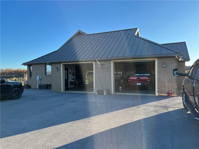 exterior space featuring a garage