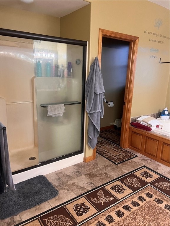 bathroom with an enclosed shower