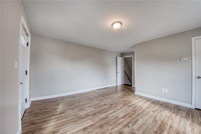 unfurnished bedroom with light hardwood / wood-style floors