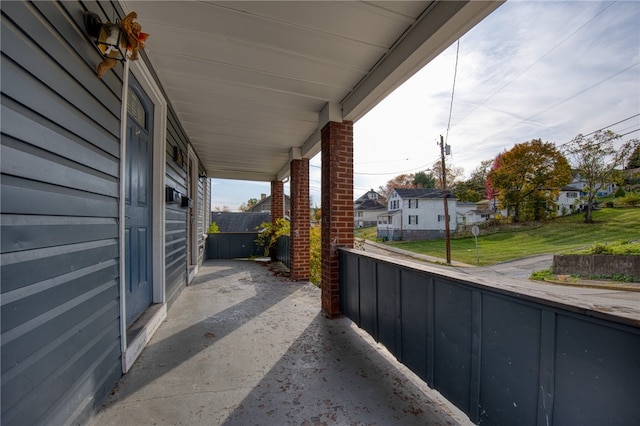 view of patio / terrace with a porch