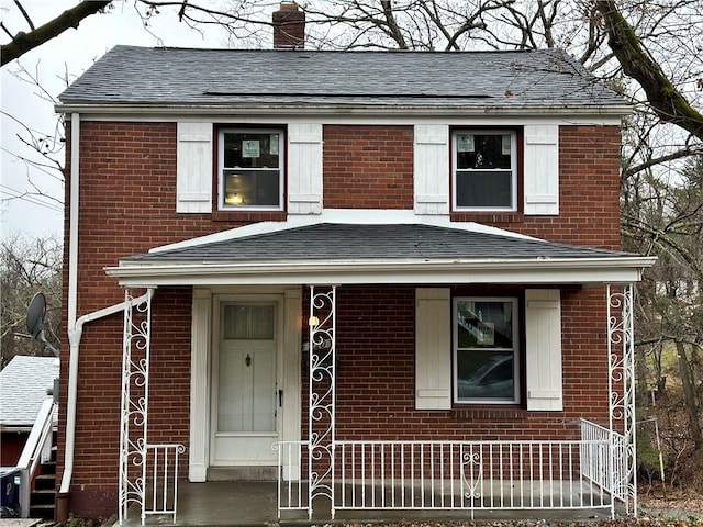 view of front of home with a porch